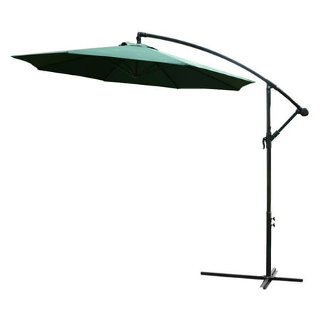 Outsunny 10 ft. Offset Patio Umbrella with Stand