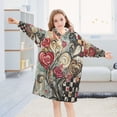 thumbnail image 5 of BZSMCE Wearable Blanket Hoodie Fashion Heart Blooms Home Wear, 5 of 7
