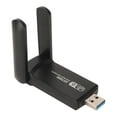 thumbnail image 1 of Adaptador WiFi de banda dual de 1800 Mbps con antenas duales de 3 dbi, adaptador USB 3.0 de 2,4 G y 5 G, Plug and Play, USB WiFi 6 para portátiles y tabletas, 1 of 12