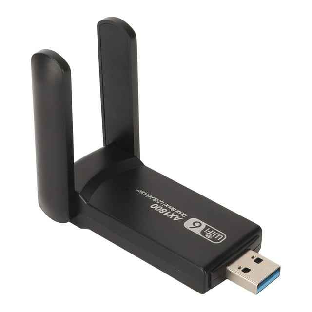 Adaptador WiFi de banda dual de 1800 Mbps con antenas duales de 3 dbi, adaptador USB 3.0 de 2,4 G y 5 G, Plug and Play, USB WiFi 6 para portátiles y tabletas