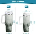 thumbnail image 6 of Yayeee 40oz Stainless Steel Tumbler with Straw and Handle Double-Wall Insulated Travel Water Bottle, Foggy Forest, 6 of 8