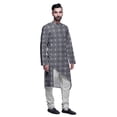 thumbnail image 2 of Atasi Printed Casual Asymmetric Kurta Set For Men Designer Long Kurta For Boys, 2 of 3