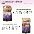thumbnail image 4 of BAGMIND Makeup Bag Organizer for Women, Large Travel Cosmetic Case and Nail Polish Organizer with Zipper,Purple 1 Piece, 4 of 4