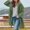 Green, variant on Womens Winter Warm Fleece Woolen Long Hooded Jacket Oversized Button Down Casual Shearling Pea Coat with Pockets