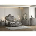 thumbnail image 4 of Acme Furniture Perine Nightstand in Gray Velvet, 4 of 7