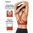 thumbnail image 3 of Sujetador deportivo Yvette High Impact, espalda cruzada, naranja y rojo L, 3 of 9