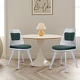 thumbnail image 1 of Dining Chairs Set of 2 Backrest Chair, Upholstered Side Chairs with Wood Legs for Dining Room, Kitchen, Living Room, Green, 1 of 10