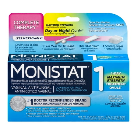 Monistat Vaginal Antifungal 1 Day Maximum Strength Treatment Ovule, 32.0 OZ