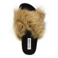 thumbnail image 4 of Steve Madden Womens Amari Faux Fur Comfort Insole Footbed Sandals, 4 of 5