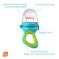 thumbnail image 3 of RaZbaby Fruit Feeder Pacifier 6m+ (2 Pack), Add Frozen Fruit or Fresh Food | Silicone Pouch | BPA Free | Tan/Grey, 3 of 8