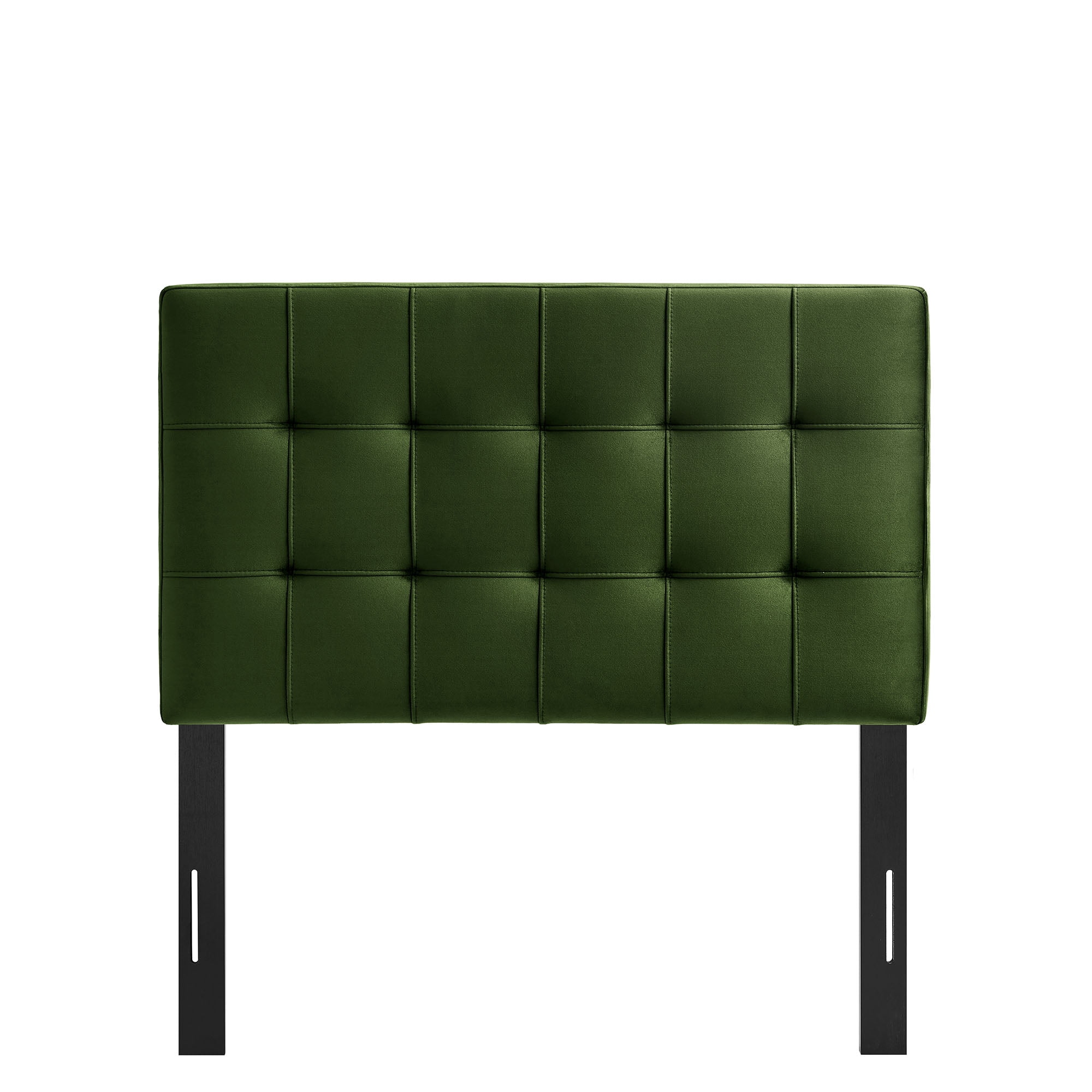 Lily Stain-Resistant Performance Velvet Twin Size Headboard in Moss Green