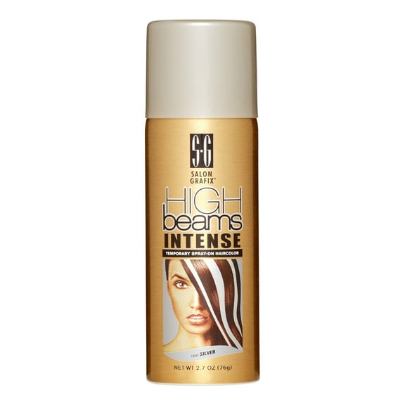 [3 PACK] High Beams Intense Temporary Spray On Hair Color [#60 SILVER] 6 oz. * BEAUTY TALK LA *