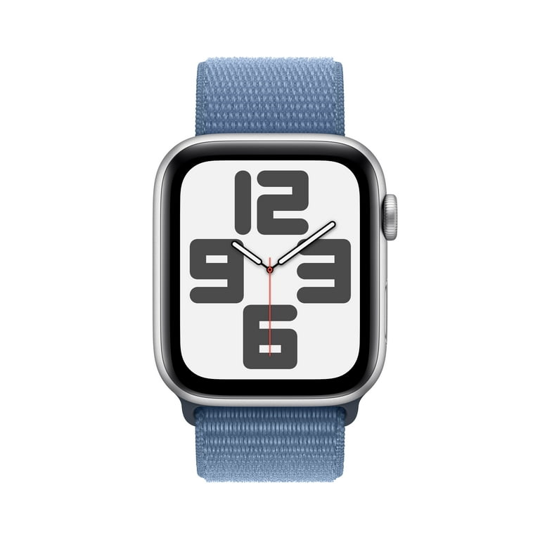 Apple Watch SE (2023) GPS 44mm Silver Aluminum Case with Winter Blue Sport  Loop