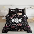 thumbnail image 2 of Homewish Chic Pink Flowers 3-Piece Full Size Comforter Sets For Teens Boys Girls,Bohemian Theme Bedding Comforter Set,Exotic Style Lightweight Bedding Sets,Lightweight Room Decor,Reversible, 2 of 8