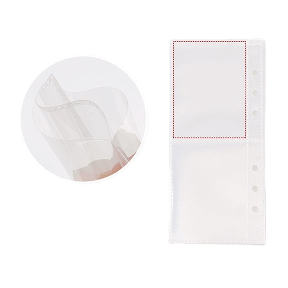 10Pcs 6 Hole Punched Pocket Photo Sleeves OR 6 Rings Photo Album PVC Covers
