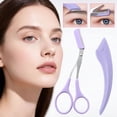 thumbnail image 5 of Eyebrow Eyebrow Trimming Scissors With Eyebrow Comb Comb Beginner Lazy Eyebrow Crescent Eyebrow Trimming Safety Tool, 5 of 6