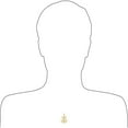 thumbnail image 5 of 14k Yellow Gold, Christ Jesus Anchor Cross Crucifix Pendant Religious Charm 25mm with 16" Dainty Neck Chain, 5 of 8