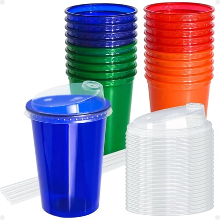 12 Oz Kids Sippy Cups 4 Colours Assorted Total 20 Count Spill Proof Reusable 12 Oz Kids Sippy Cups 4 Colours Assorted Total 20 Count Spill Proof Reusable