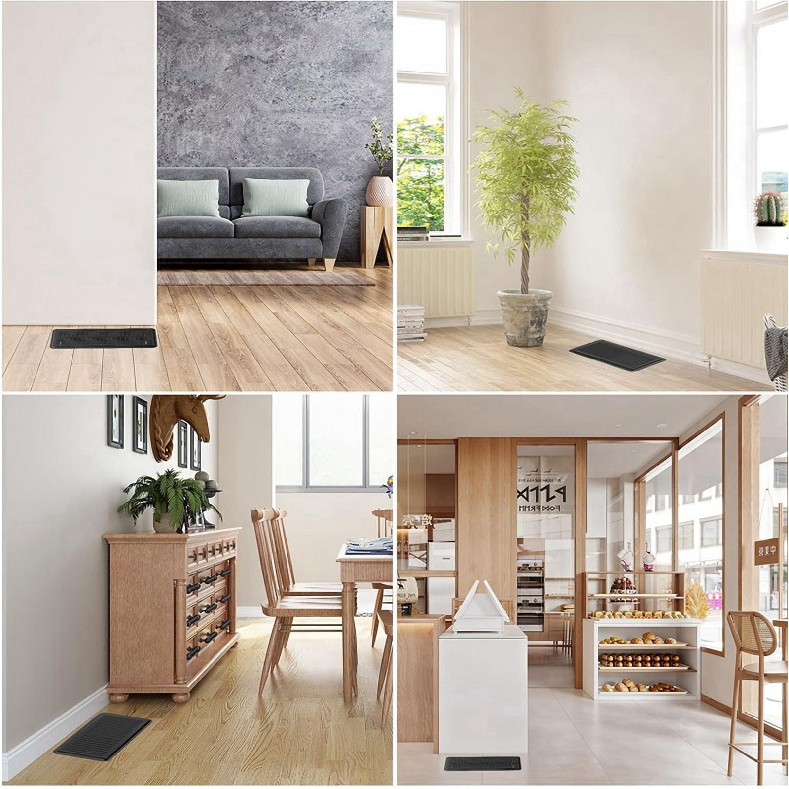 Floor Register 4x10Inch,Floor Vent Covers Adjustable Air Vent Covers for Home Floor with 2PCS Magnetic Vent Mesh