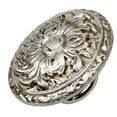 thumbnail image 2 of GlideRite 2 in. Old World Ornate Oval Cabinet Knobs, Satin Nickel, Pack of 10, 2 of 5