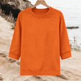 thumbnail image 4 of DHFJKG 3/4 Sleeve Sweatshirt For Women Casual Fall Crew Neck Sweatshirts Loose Pullover Basic Tops, 4 of 4