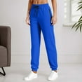 thumbnail image 2 of Fiaer Womens Sweatpants Baggy High Waisted Casual Trendy Oversized Solid Pants Side Trousers with Side Zipper Pocket Blue XL, 2 of 6