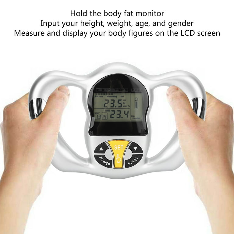 Handheld Body Fat Loss Monitor Smart Body Fat Scale BMI Meter Fat Analyzer  Monitor Measure Device for Fitness Bodybuilding Muscle Gain Weight Loss