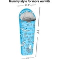 thumbnail image 2 of KidzAdventure 32-59F Youth and Kids Sleeping Bag | Indoor/Outdoor Boys and Girls Sleeping Bag | Mummy Style, Lightweight Sleeping Bag for Kids - Ocean World Youth, 2 of 7
