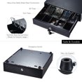 thumbnail image 4 of Heavy Duty Electronic Cash Drawer Box Case Storage 4 Bill 5 Coin Trays Support Push Manual Open Key-lock RJ11 for Epson Star POS Printer Money Register, 4 of 7