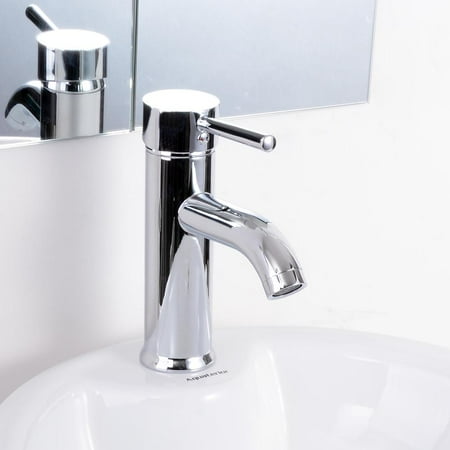 - Yescom Single Handle Vessel Sink Brass Faucet Lavatory Bathroom Basin Cold-Hot Mixer One Hole Chrome
