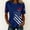 Dark Blue, variant on America 250 Merchandise Tops For Women Casual Printed T-Shirt Round Neck Short Sleeve Shirt Army Green XXL