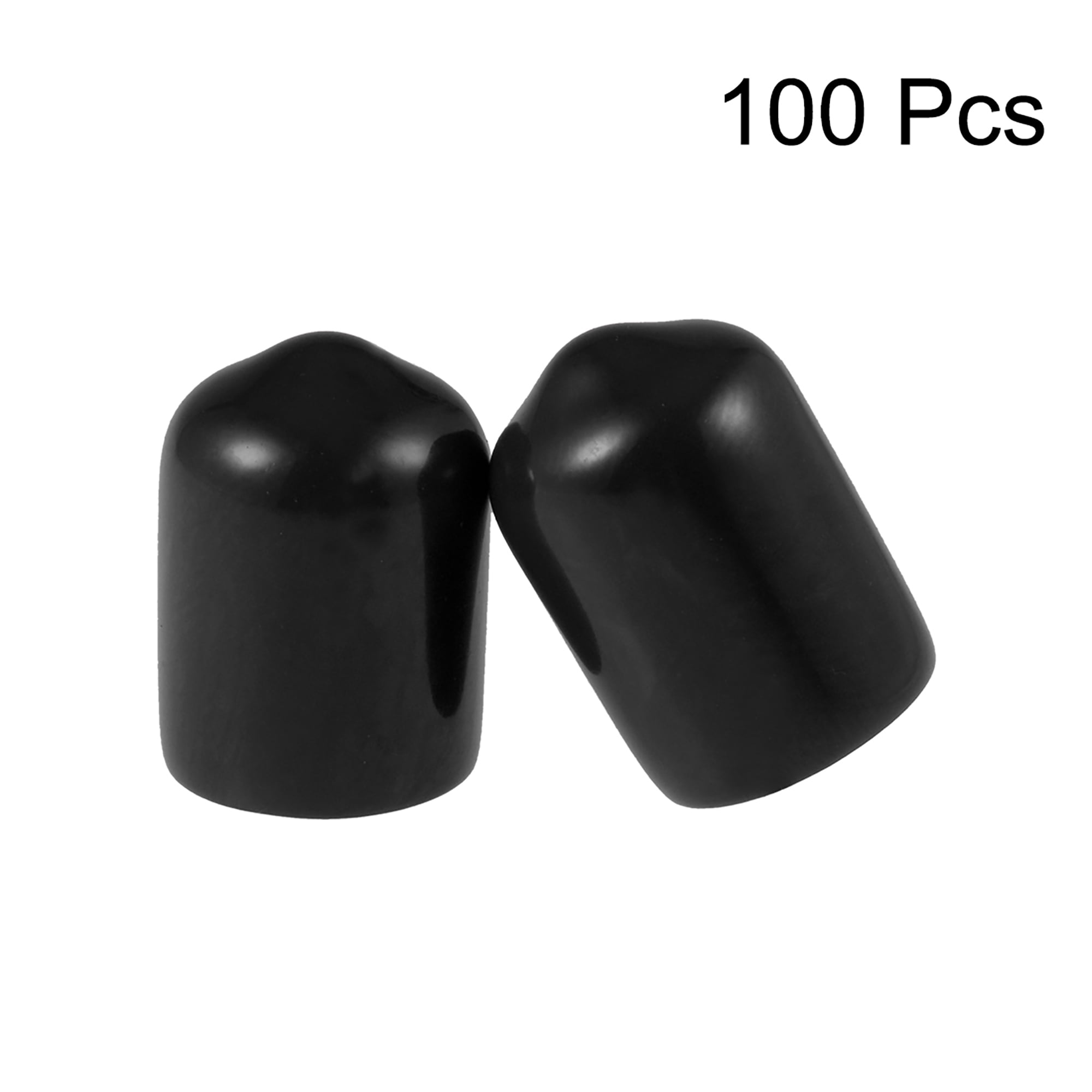 uxcell Screw Thread Protectors 3//8-inch ID Round End Cap Cover Flexible Black Tube Caps 100pcs