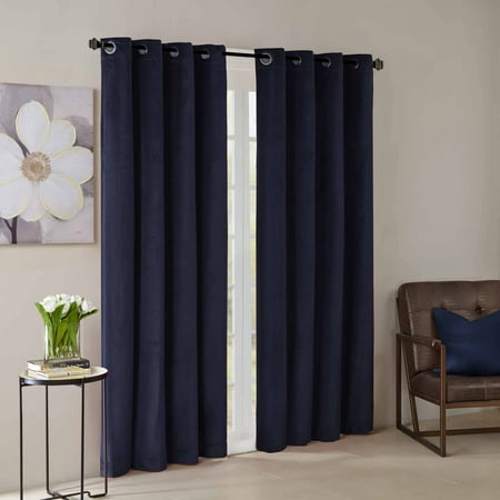 Velvet Drapes - Home Essence Vienna Solid Velvet Window Panel