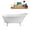 White Glossy, variant on 55" Streamline N343BNK-BNK Clawfoot Tub and Tray With External Drain