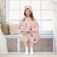 thumbnail image 7 of BZSMCE Wearable Blanket Hoodie Fashion Cherry Blossom Delight Home Wear, 7 of 7