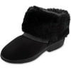 isotoner Women's Recycled Microsuede Mallory Boot Slipper BLK-7/8