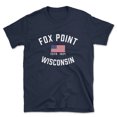 thumbnail image 1 of Fox Point Wisconsin Patriot Men's Cotton T-Shirt, 1 of 1