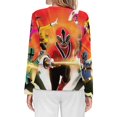 thumbnail image 2 of Power Rangers Women’s Pajama Top 3D Digital Print Sleepwear Trendy Crewneck Pullovers Long Sleeve Shirts L, 2 of 8