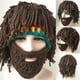 thumbnail image 2 of Gorros tejidos a mano divertidos, sombreros con barba parodia, peluca hecha a mano, gorro, bigote falso, decorativo, 2 of 5