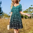 thumbnail image 3 of Fun with Typography in nian Blue and Black Sleeveless Dress Aesthetic clothing Elegant gowns, 3 of 7