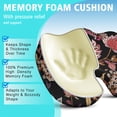 thumbnail image 5 of Premium Floral Pattern Memory Foam Seat Cushion Ergonomic Chair Pad for Office Chair, Car, Airplane & Bleachers Sciatica, Tailbone Hip & Back Pain Relief - Chair Cushion for Long Office Workers., 5 of 5