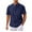 Navy, variant on Big and Tall Shirts for Men Soild Color Shirt Short Sleeve Hippie Casual Band Collar Summer Beach T Shirts Large Tall Mens Nightshirts for Men Sizes Packs of The Pocket T 2XL