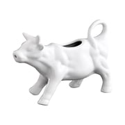 HIC Kitchen Cow Creamer With Handle, Fine Porcelain, 6-Ounce, For Serving Milk, Cream, Syrup, Dressings, And Sauces