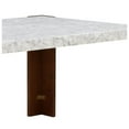 thumbnail image 4 of Bowery Hill Wooden Dining Table with Engineering Stone Top in White/Brown, 4 of 7