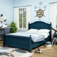 thumbnail image 2 of Furniture of America Taylor Transitional Wood Platform Bed, Full, Blue, 2 of 5
