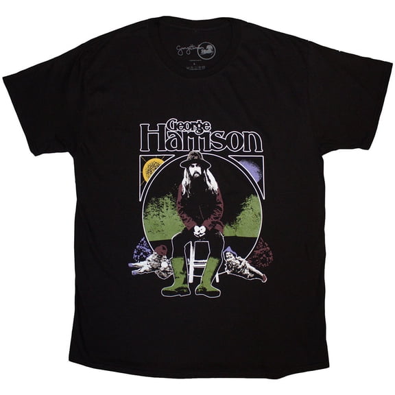 George Harrison Unisex T-Shirt Sun & Moon (Black)