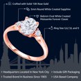 thumbnail image 2 of Gem Stone King 10K Rose Gold Moissanite and Created Sapphire Engagement Solitaire Ring for Women | 1.60 Cttw | Available in Size 5, 6, 7, 8, 9, 2 of 6