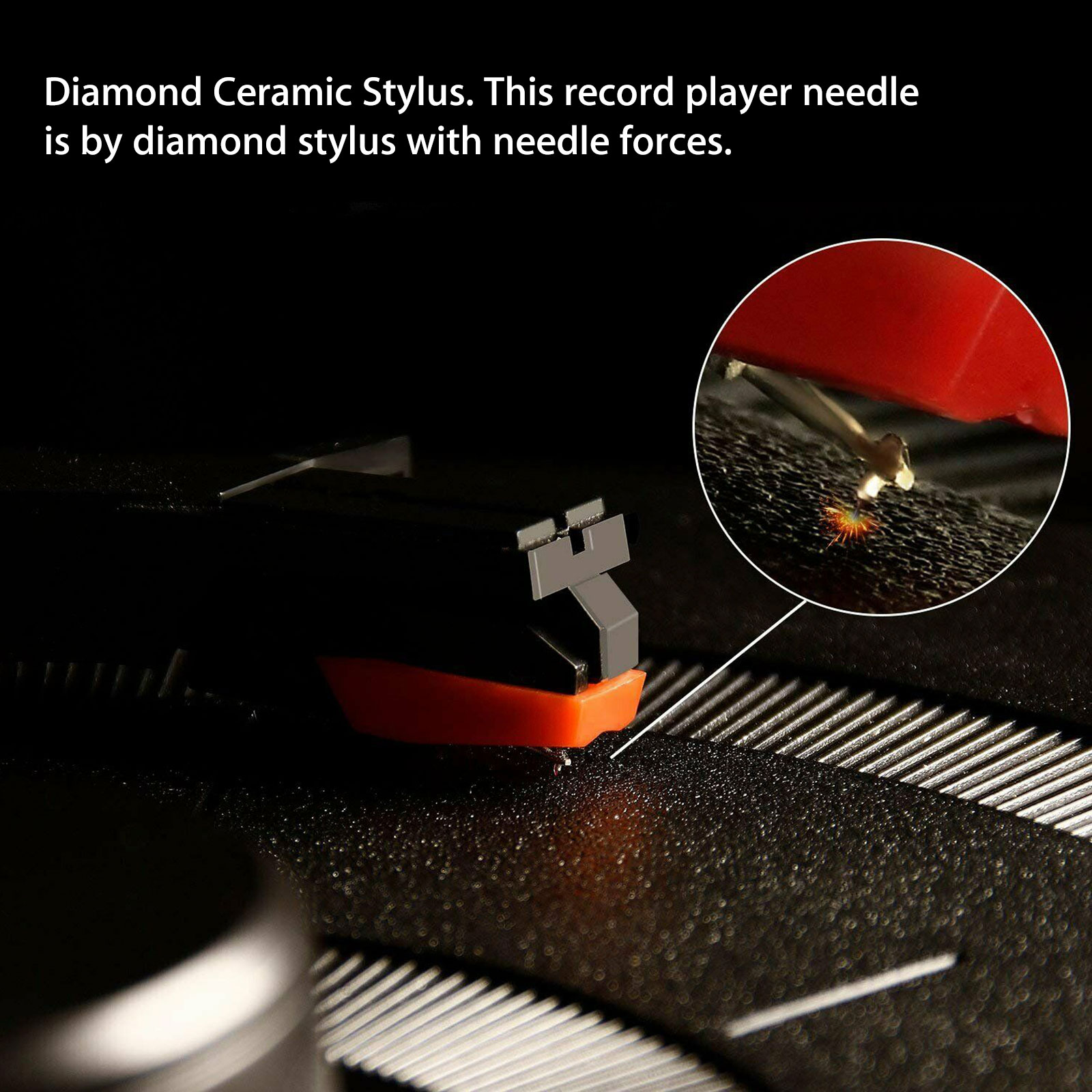 Lot De 4 Aiguilles Diamant Pour Tourne-disques Vinyle - Universelles, Remplacement Facile, Qualité Audio Haute Fidélité