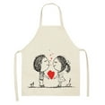 thumbnail image 1 of EGNMCR Tablier pour Femmes Tablier de Serveuse 1 Pce Parent Adulte la Famille Cuisine Imprimé de la Saint-Valentin Lin Tabliers Familiaux Tablier Tablier, 1 of 1