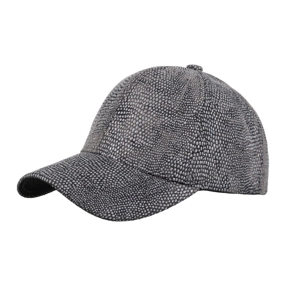 Perfectbot Women's Sparkle Rhinestone Baseball Cap, Glitter Curved Brim Adjustable Hat for Party & Casual Wear